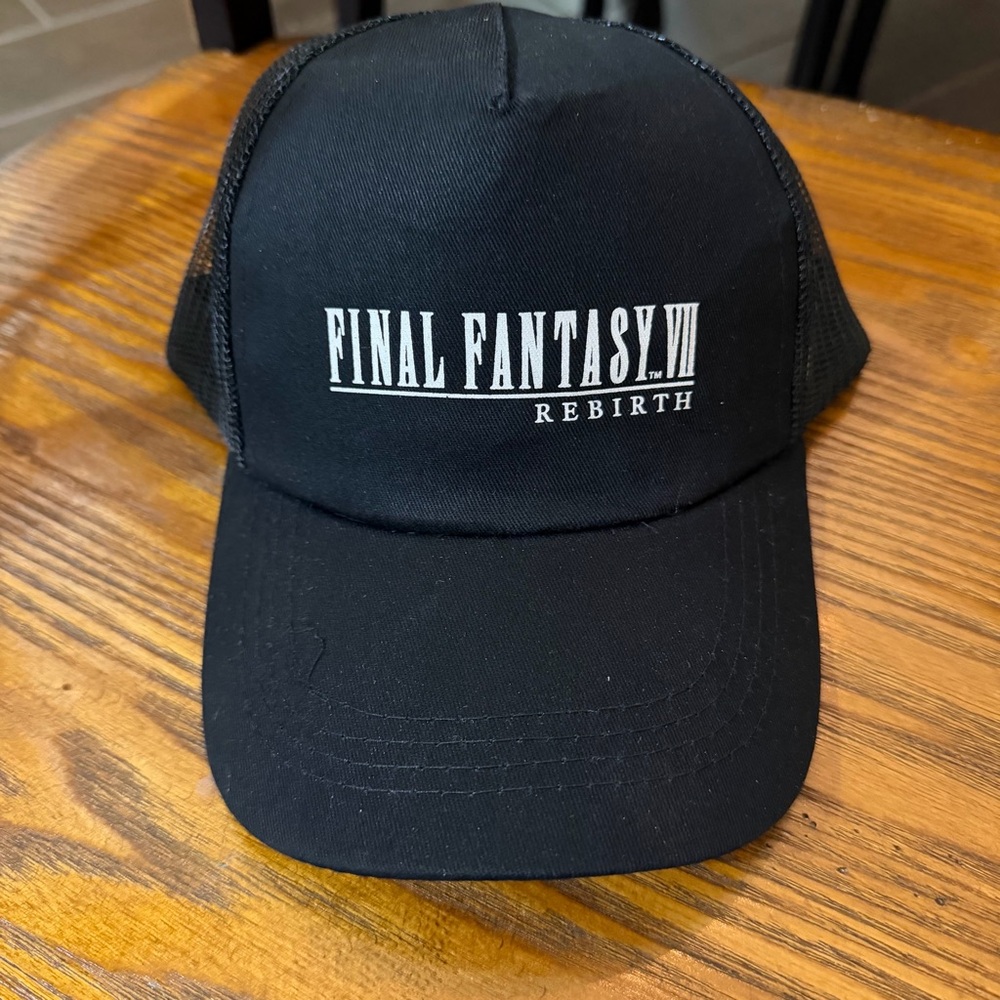 New Final Fantasy VII Rebirth FF7 Black Adjustable Baseball Cap Hat Unisex